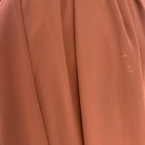 NWT Revelry Valerie Chiffon Faux Wrap Ruffle Maxi Gown Dress Cinnamon Rose 2 - Picture 10 of 10